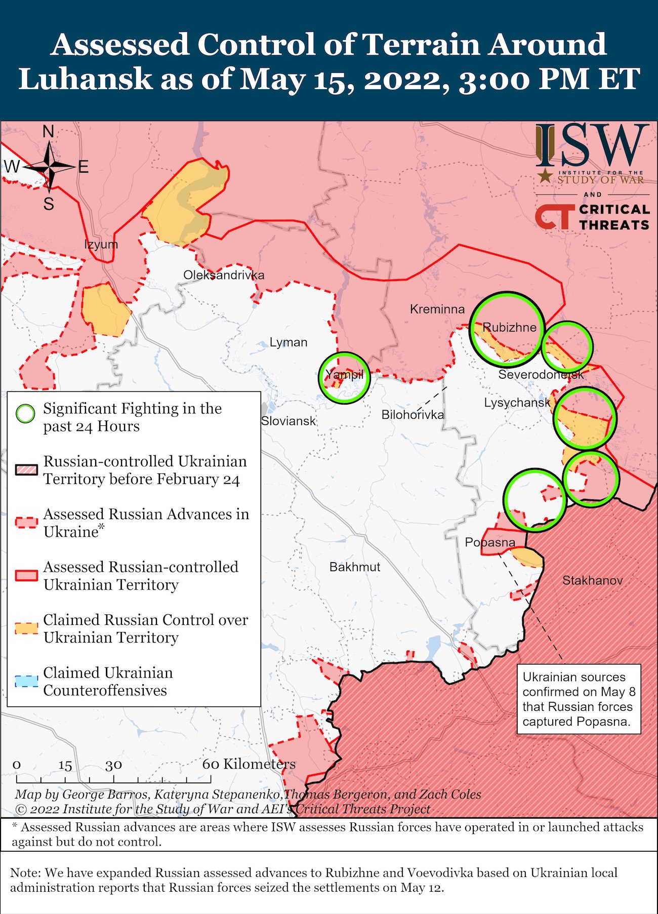 Росія не може оточити ЗСУ від Донецька до Ізюма, вже хоче лише Луганську область – ISW