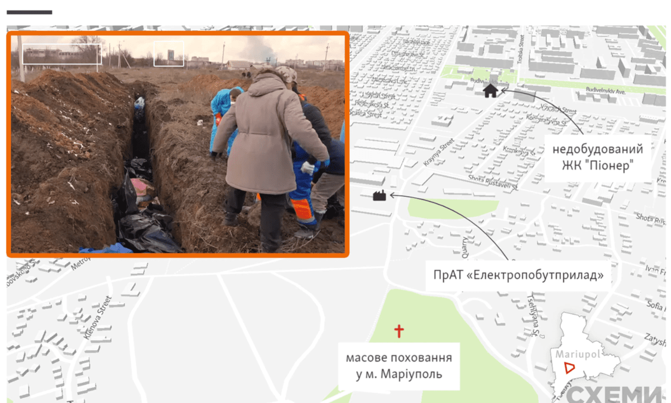 Супутник зафіксував вже четверте масове поховання цивільних у Маріуполі – фото