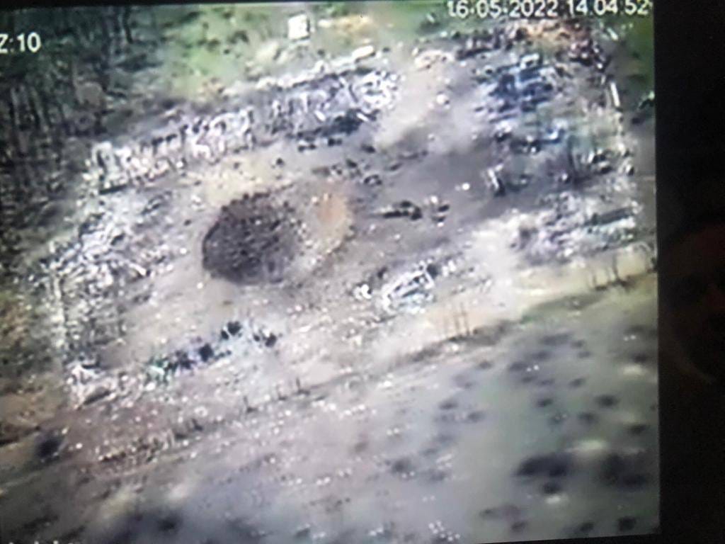 Фото уничтоженного состава БК под Изюмом