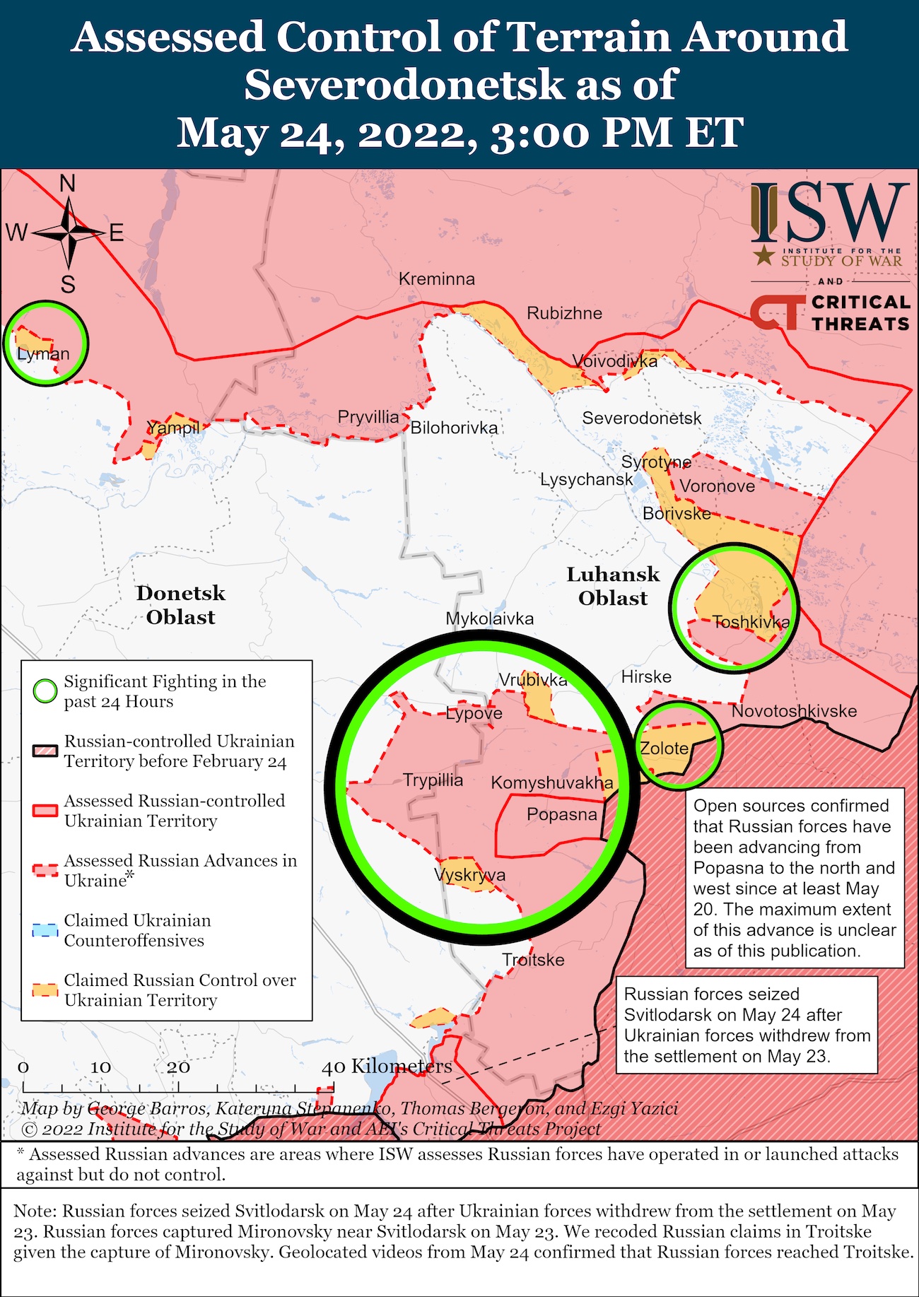 Армия РФ не осилила "большое" окружение на Донбассе, согласна на несколько маленьких – ISW