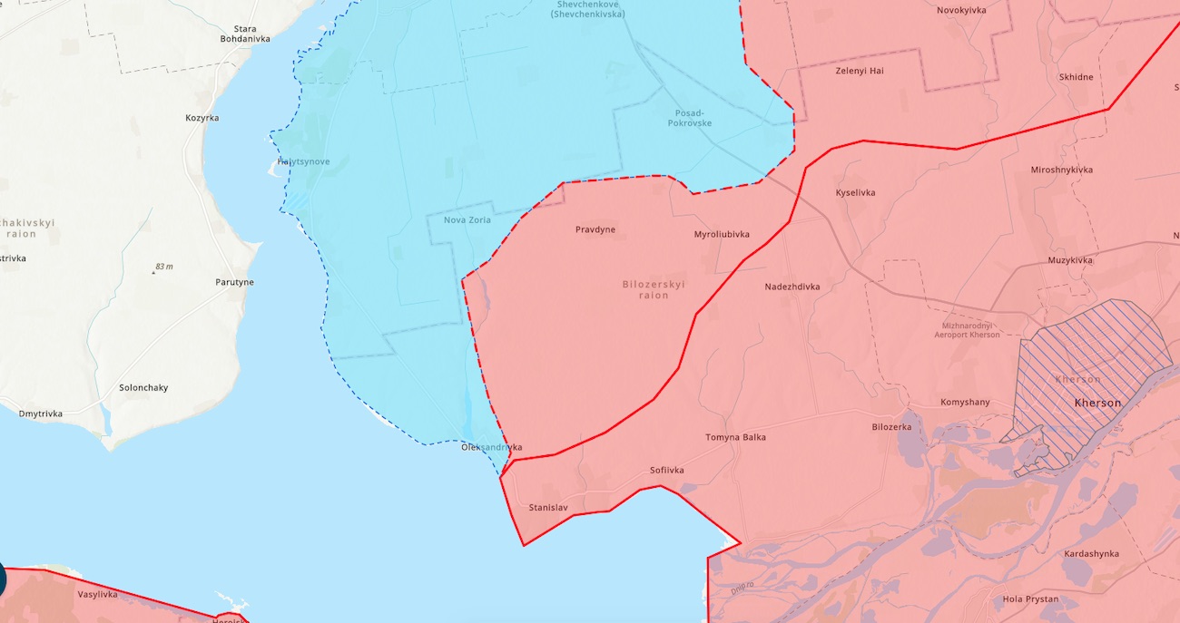 Украинские войска возобновили контрнаступление к северо-западу от Херсона – карты ISW