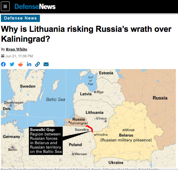 Новый прогноз по Донбассу, РФ угрожает Литве за блокаду Калининграда. Обзор западных медиа