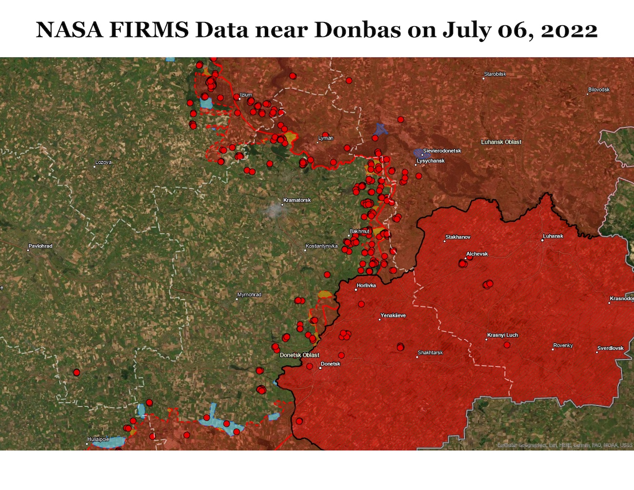 ISW на основе снимков из космоса показал, как HIMARS гасит огонь российской артиллерии