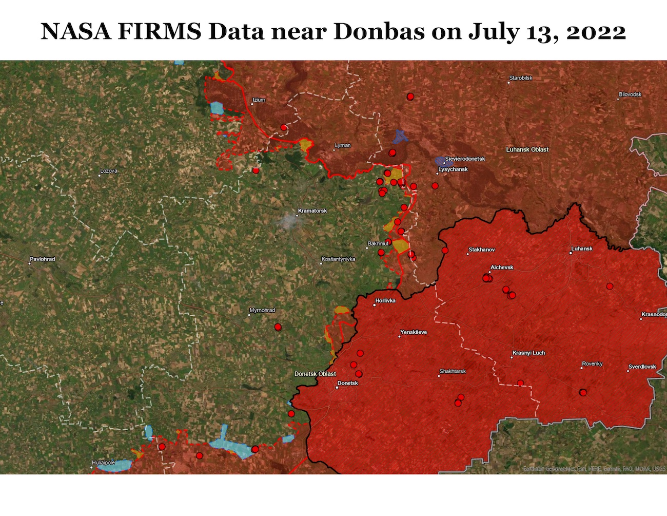 ISW на основе снимков из космоса показал, как HIMARS гасит огонь российской артиллерии
