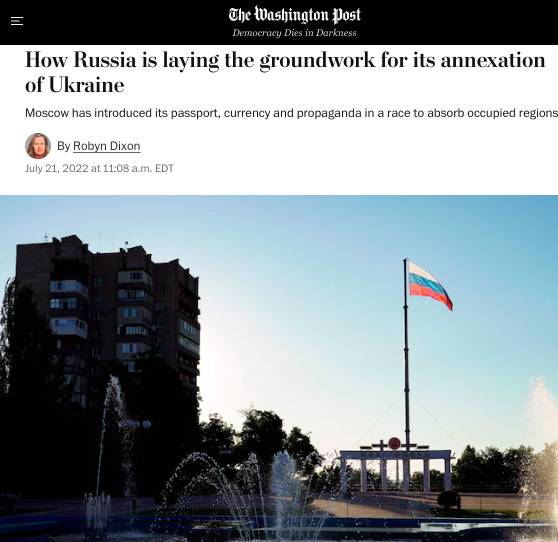Винищувачі для України, Кремль форсує захоплення окупованого півдня. Огляд західних медіа