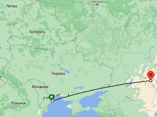 null Росіяни пролетіли тисячі кілометрів, щоб розбомбити будинки людей у Затоці: карти та відео