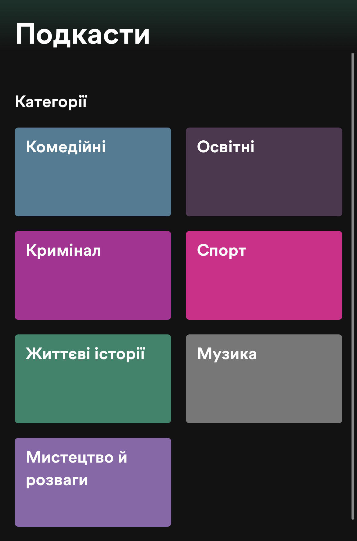 Скриншот Spotify