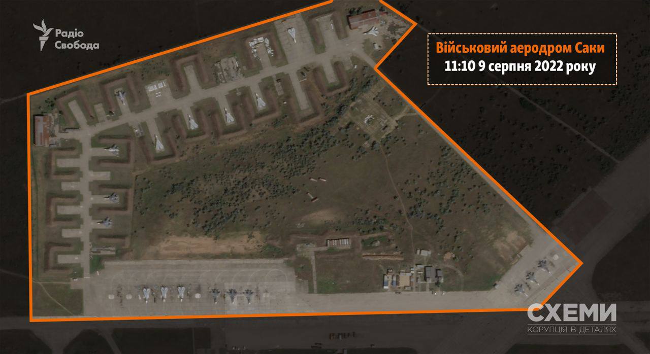 "Схемы" показали, какая техника была на крымском аэродроме "Саки" до взрывов: фото