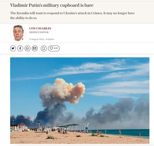 Путин грабит Украину на триллионы. Но, похоже, проглотит удар по Крыму. Обзор западных СМИ