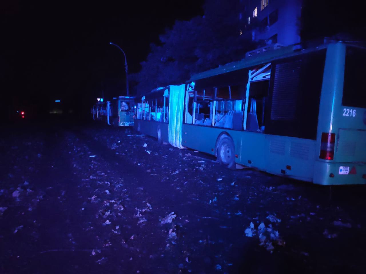 Последствия обстрела Харькова (фото: Игорь Терехов/Telegram)