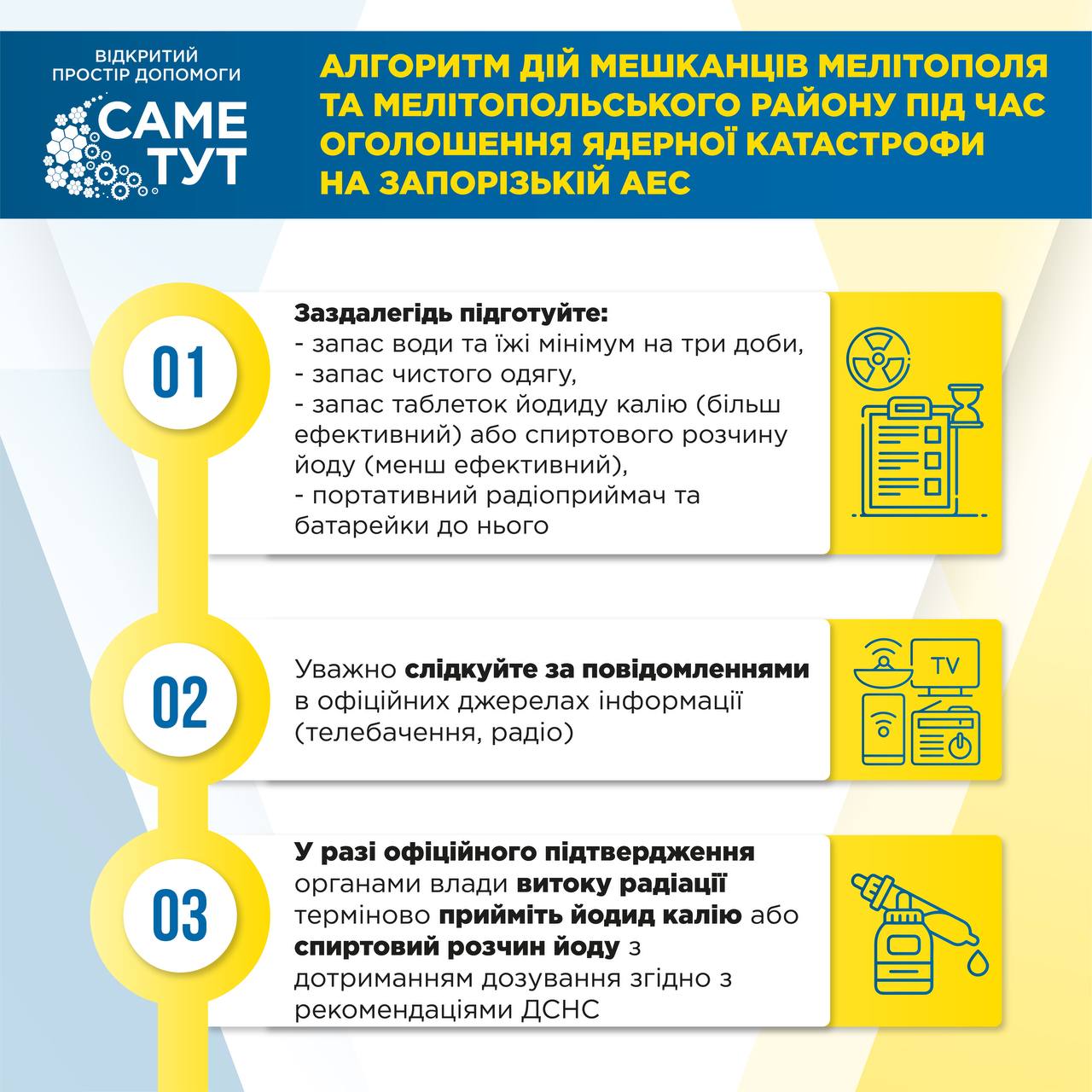 Мэр Мелитополя опубликовал алгоритм действий на случай ядерной катастрофы