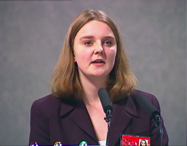 Лиз Трасс выступила за отмену монархии во время конференции либерал-демократов в 1994-м (фото – скриншот видео)