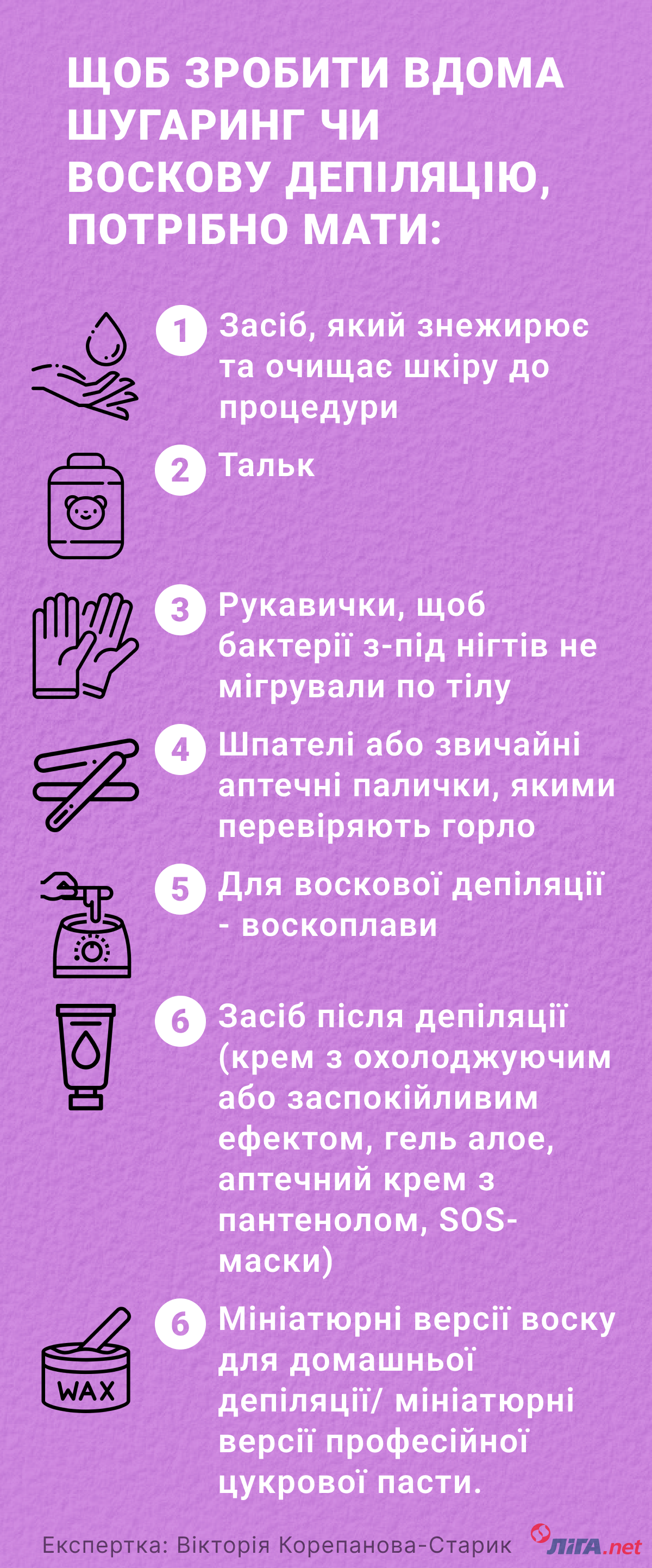Эксперт: Виктория Корепанова-Старик, владелица студии Perlyna_epil, технолог бренда средств для депиляции ItalWax