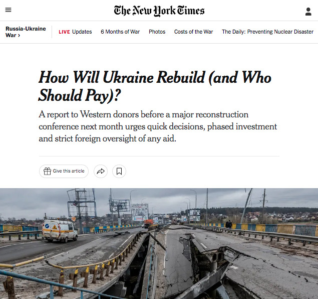 Как США, Россия и Китай идут к третьей мировой, кто отстроит Украину. Обзор западных медиа