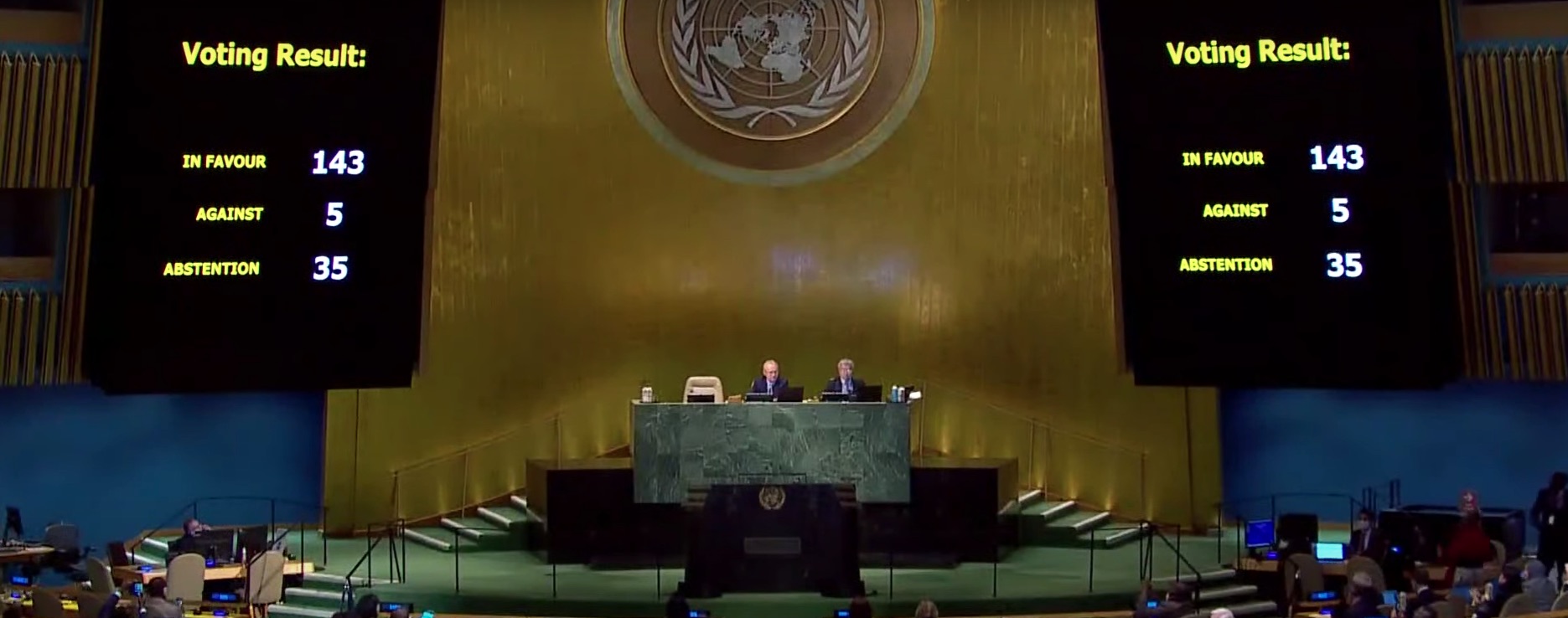 143 страны на Генассамблее ООН осудили Россию за незаконную аннексию территории Украины