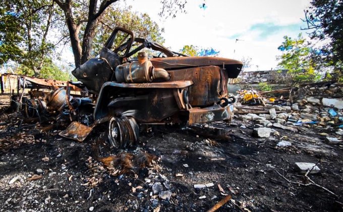 Украинские военные освободили Червоне Херсонской области: фото уничтоженной техники РФ