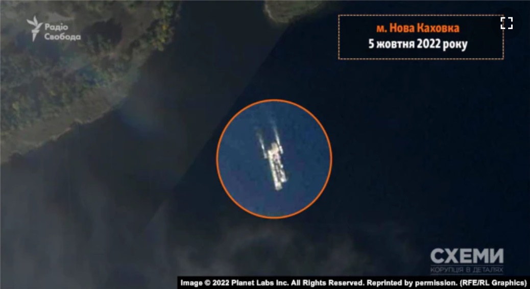 Рейс від 5 жовтня (фото – Planet Labs) Окупанти відступають на Херсонщині: відео, зняте військовим РФ