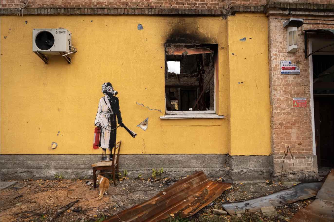 Бенксі підтвердив, що створив сім графіті в Україні: фото