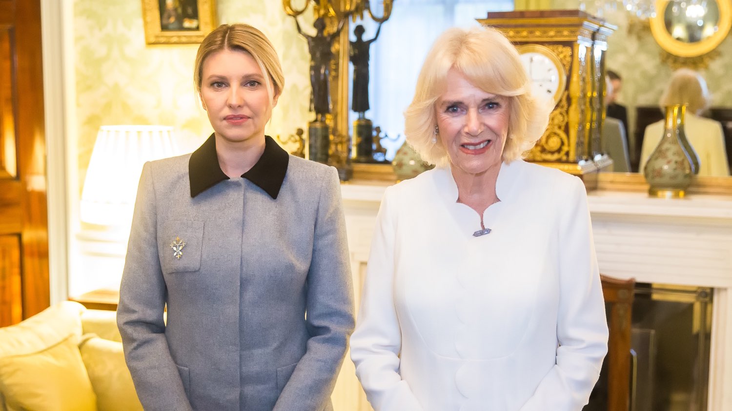 Елена Зеленская и консорт-королева Великобритании Камилла (Фото - Twitter Олена Зеленська)