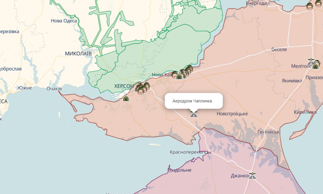 ЗСУ накрили армію Росії в районі аеродрому під Херсоном – карта
