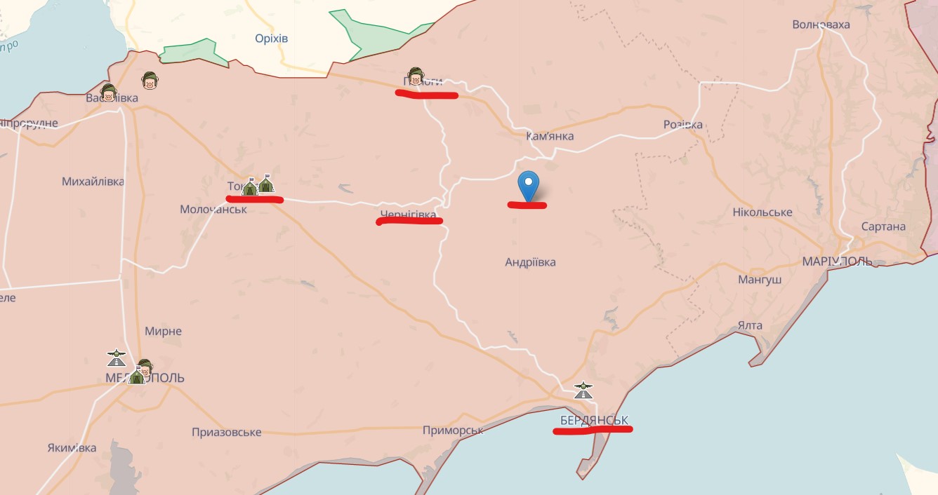 ЗСУ вдарили по армії Росії в Запорізькій області: поранено близько 230 окупантів – карта
