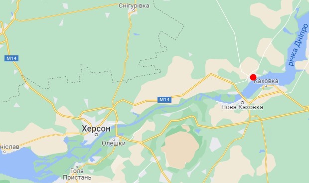 Берислав на карте района