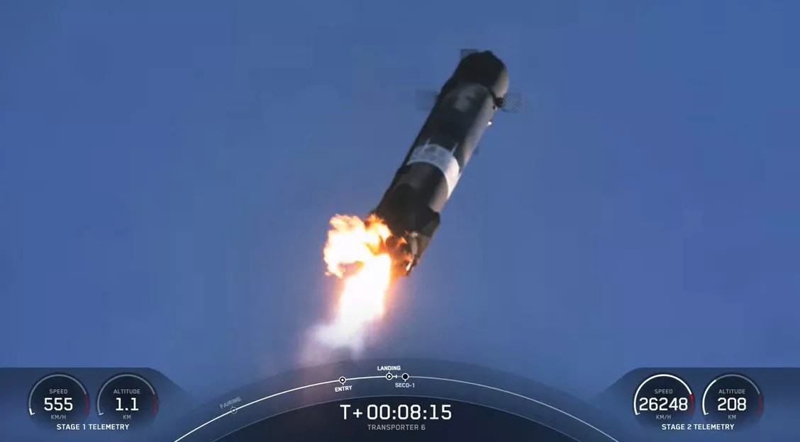 Как выглядел запуск украинских спутников на орбиту ракетой SpaceX – фото