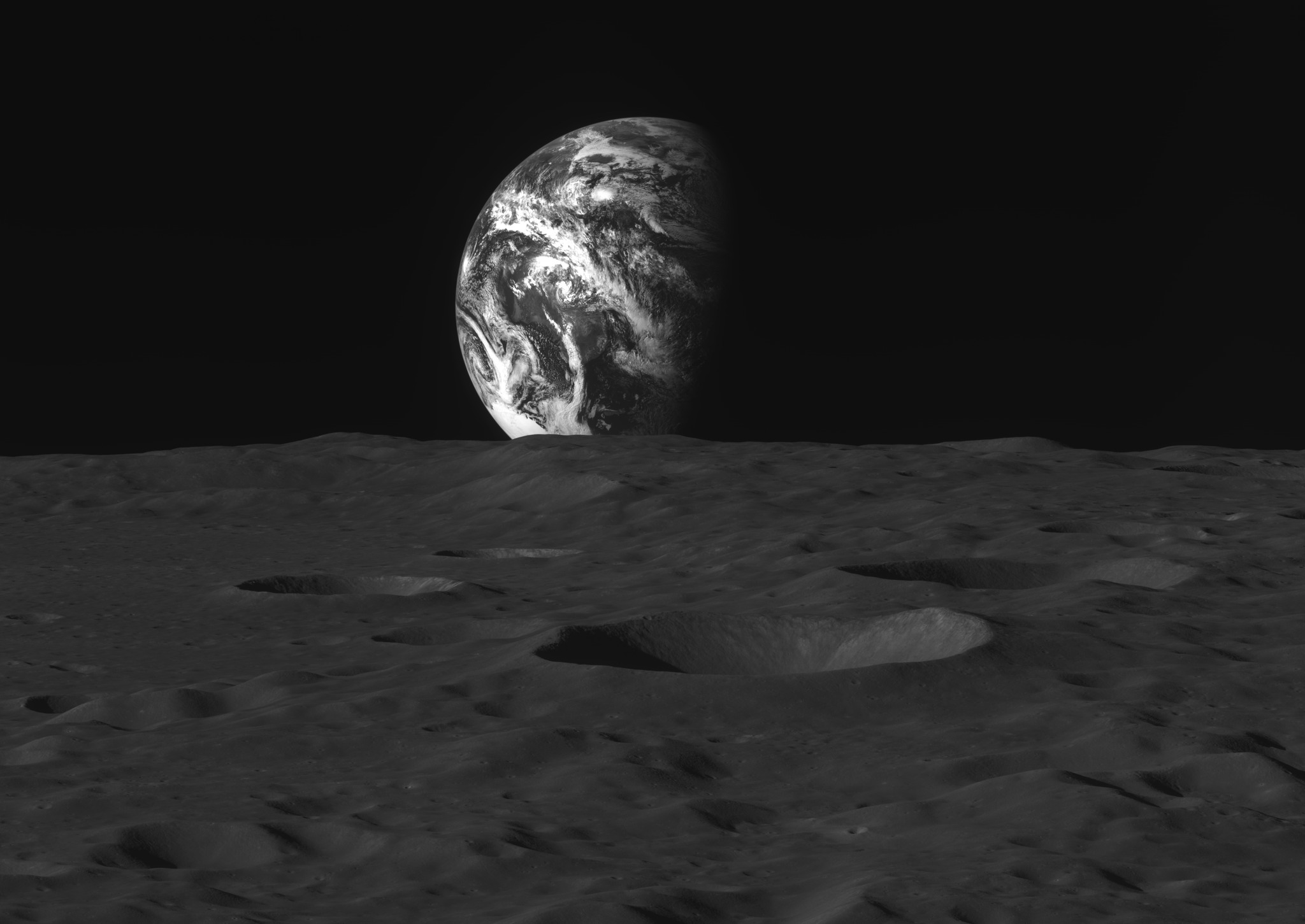 Південнокорейський зонд показав сходження Землі над Місяцем