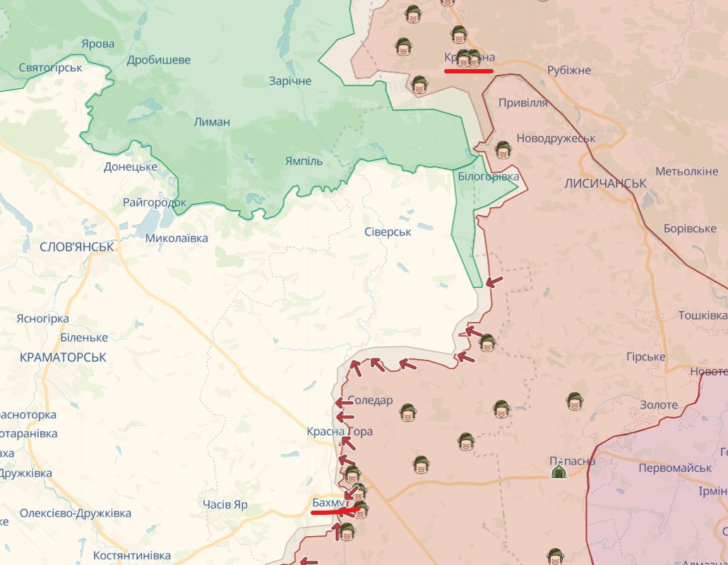 Битва за схід (карта – deepstatemap.live) Війна в стані застою, але ЗСУ має невеликі успіхи під Кремінною – розвідка Британії