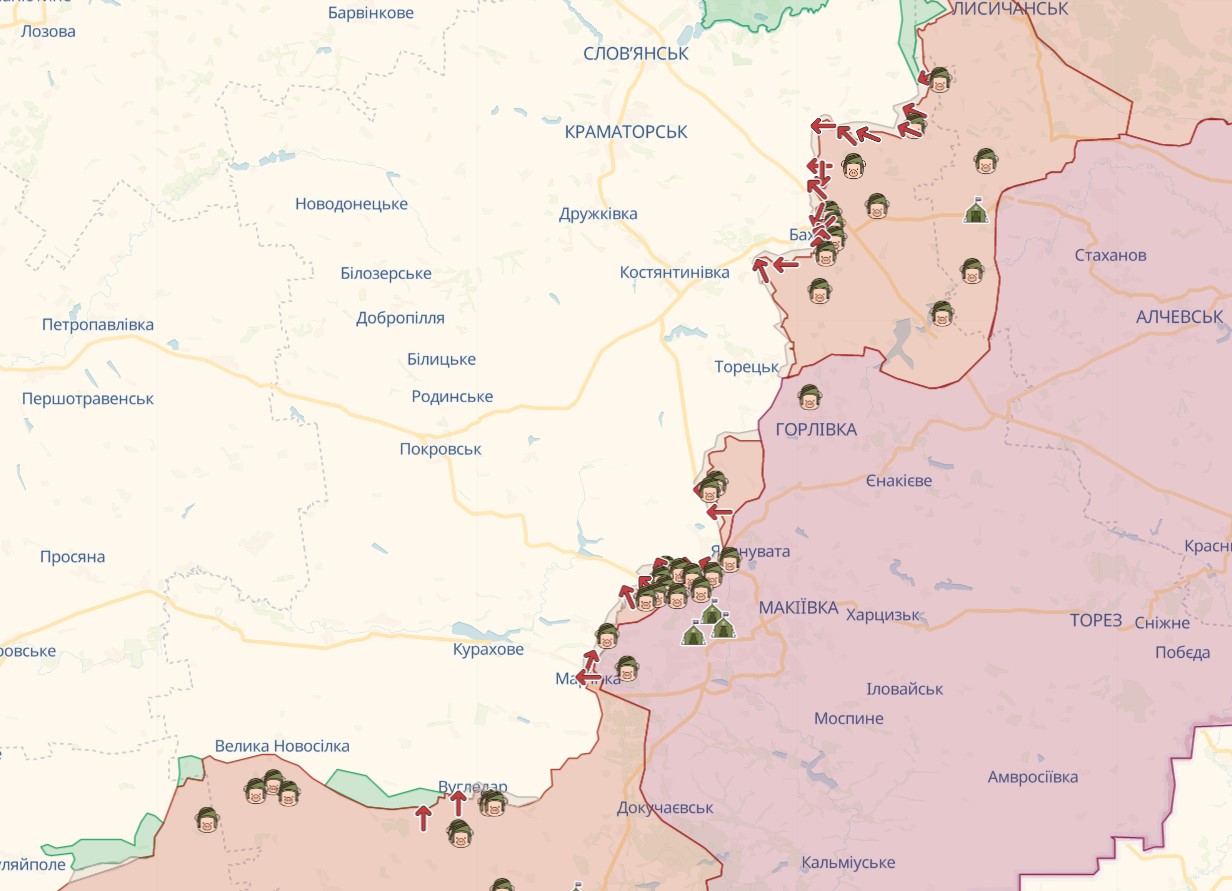 Битва за восток по состоянию на 1 февраля (карта – deepstatemap.live)