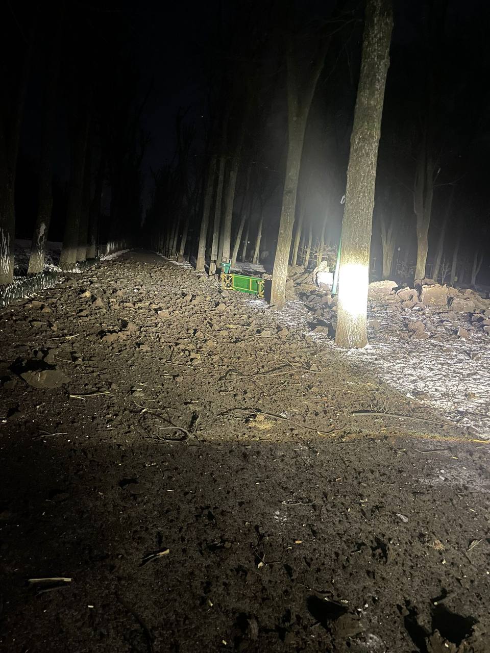 Ночной обстрел Харькова: армия России ударила ракетой и по центральному парку – фото