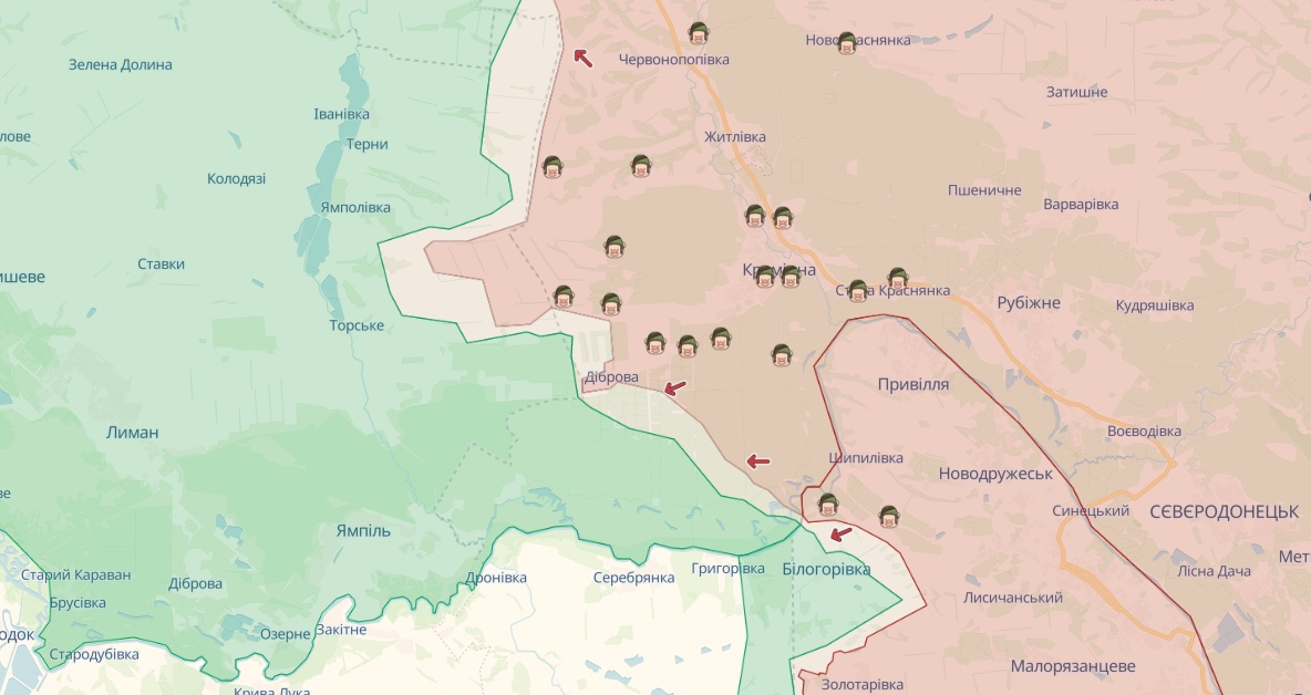 Генштаб: ЗСУ відбилися від росіян біля Бахмута, Мар'їнки та Вугледара, збили Су-25 – карта