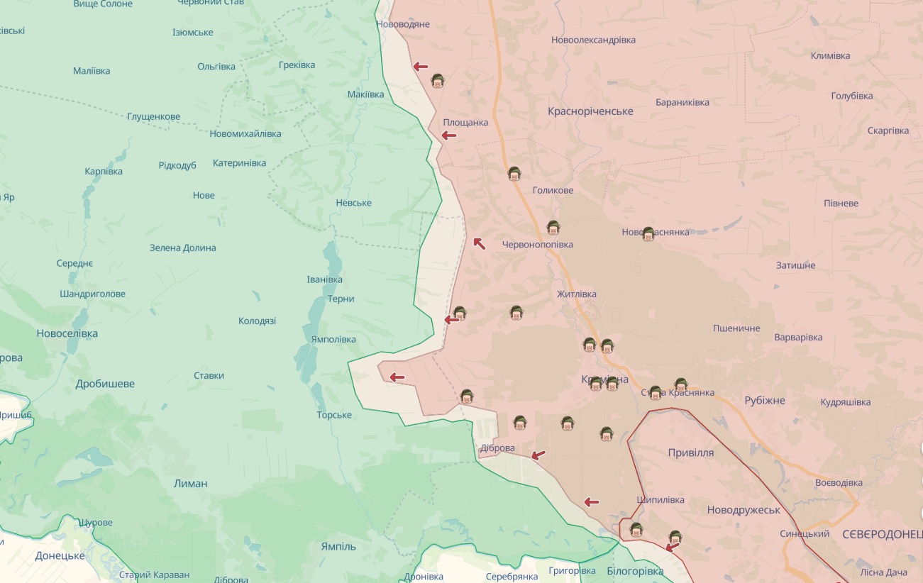 ГШ: Росіяни тиснуть на п'яти напрямках, ЗСУ відбили атаки біля 20 населених пунктів – карта