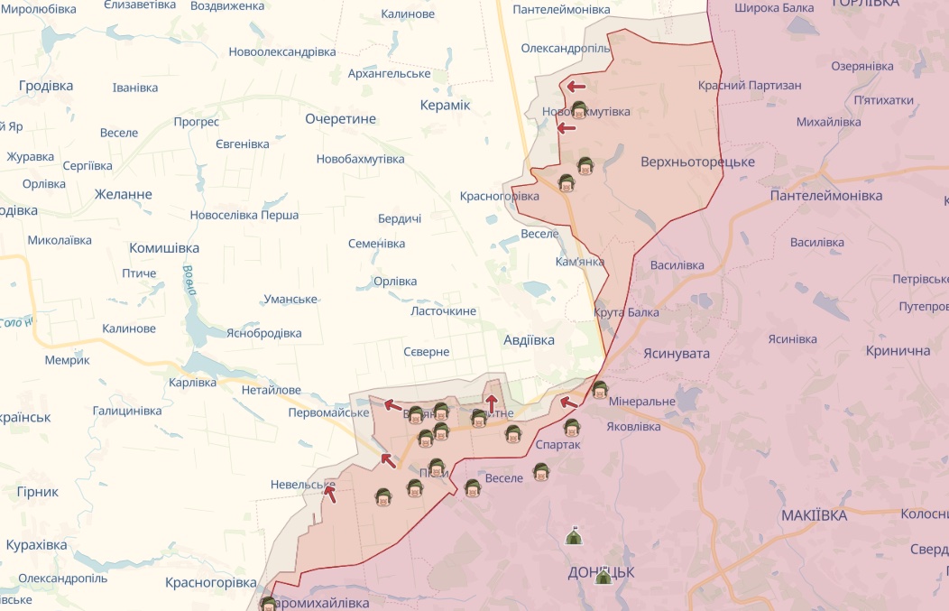 Генштаб: На Донбассе отбиты 60 атак, Россия наступает на пяти направлениях – карта