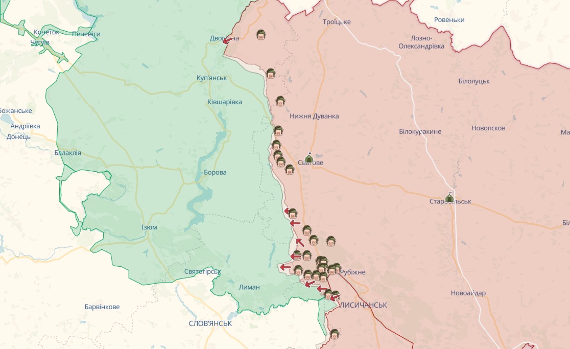 Генштаб: На Донбасі відбито 60 атак, Росія настає на п'яти напрямках – карта