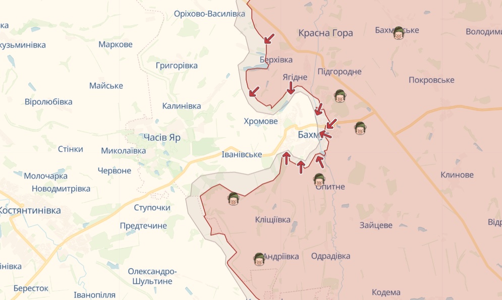 Генштаб: ВСУ отбились у Купянска, Бахмута, Авдеевки, поразили станцию РЭБ россиян – карта