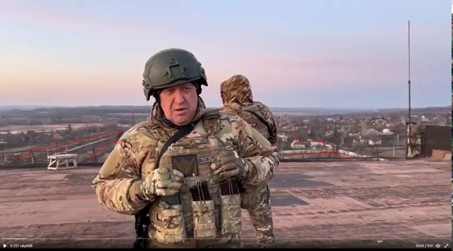 Пригожин у Парасковіївці (Фото: скриншот з відео)