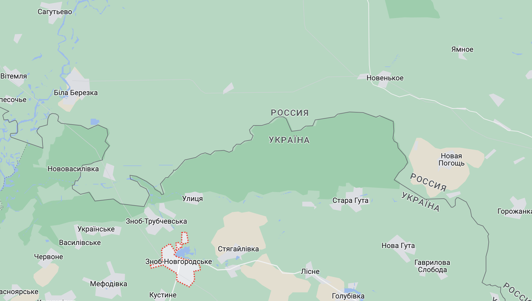 Скриншот з Google Maps Росіяни завдали ракетного удару по Сумщині - фото