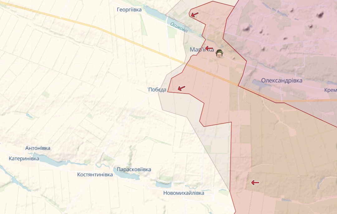 Карта: deepstatemap.live Генштаб: Росіяни намагаються захопити Бахмут, атакують біля Авдіївки та Мар'їнки – карта