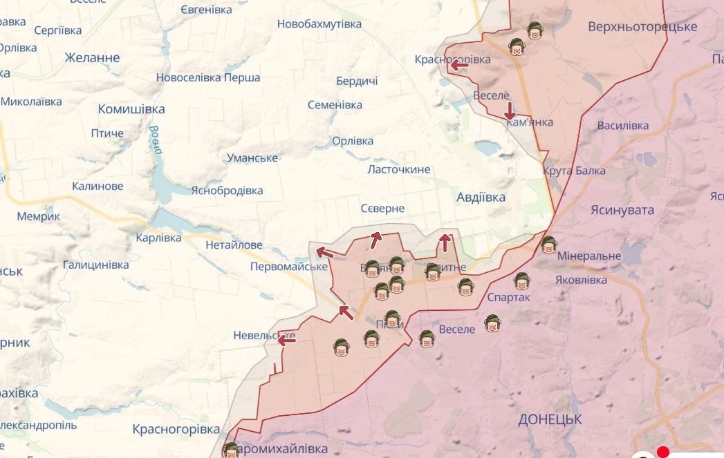 Генштаб: Росіяни намагаються захопити Бахмут, атакують біля Авдіївки та Мар'їнки – карта