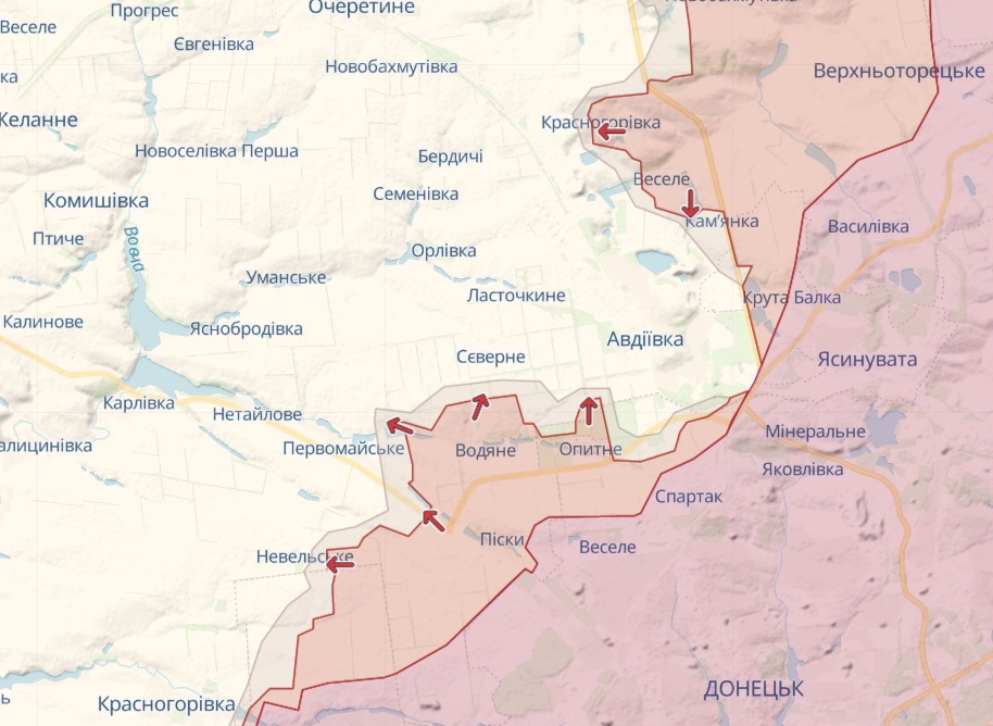 Генштаб: Россия штурмует Бахмут, атакует у Кременной, Авдеевки и Марьинки – карта