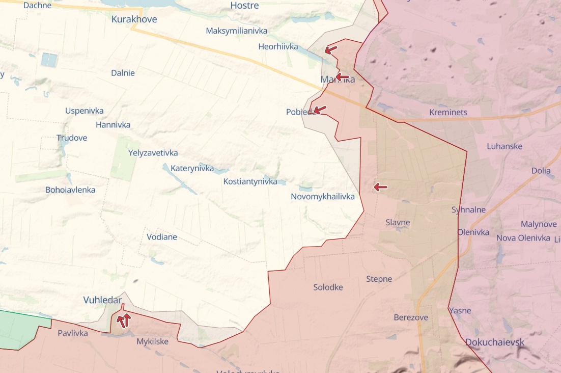 Генштаб: Россия штурмует Бахмут, атакует у Авдеевки, Марьинки, Кременной – карта