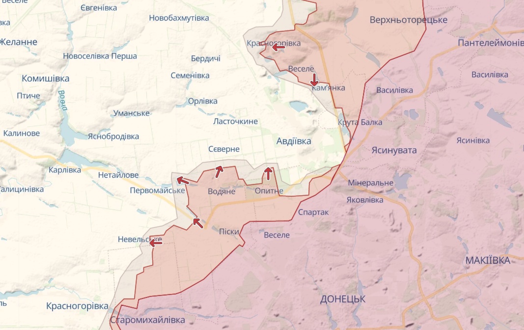 Карата: deepstatemap.live ГШ: Россияне штурмуют Бахмут, Авдеевку и Марьинку, используют аэрозольные гранаты – карта