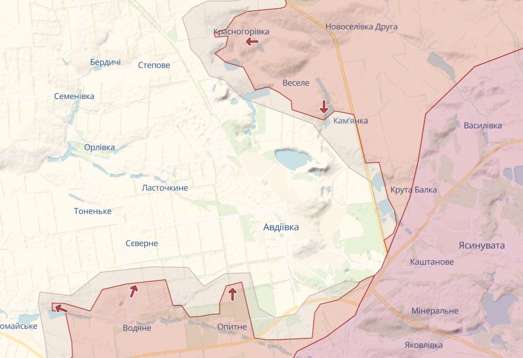 Карта: deepstatemap.live Британия: Россия пытается окружить Авдеевку, потеряла там большую часть своих танков