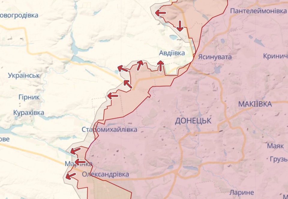 Карта: deepstatemap.live Генштаб: В эпицентре боев остаются Белогоровка, Бахмут, Авдеевка, Марьинка – карта
