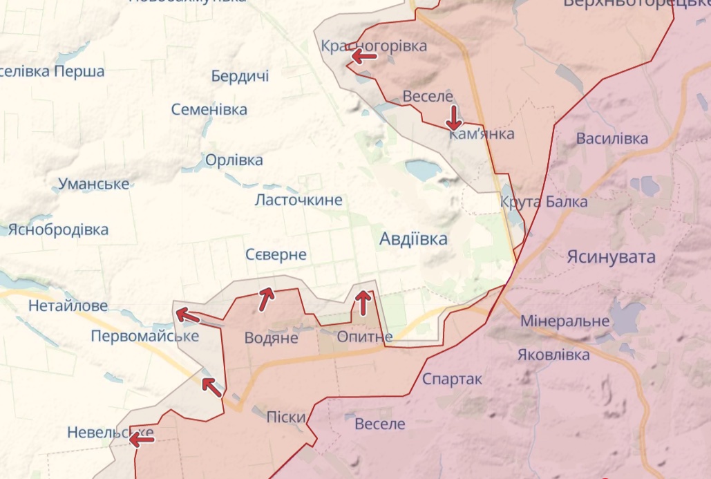 Карта: deepstatemap.live Генштаб: Найінтенсивніші бої йдуть у Білогорівці Бахмуті, Авдіївці та Мар'їнці – карта