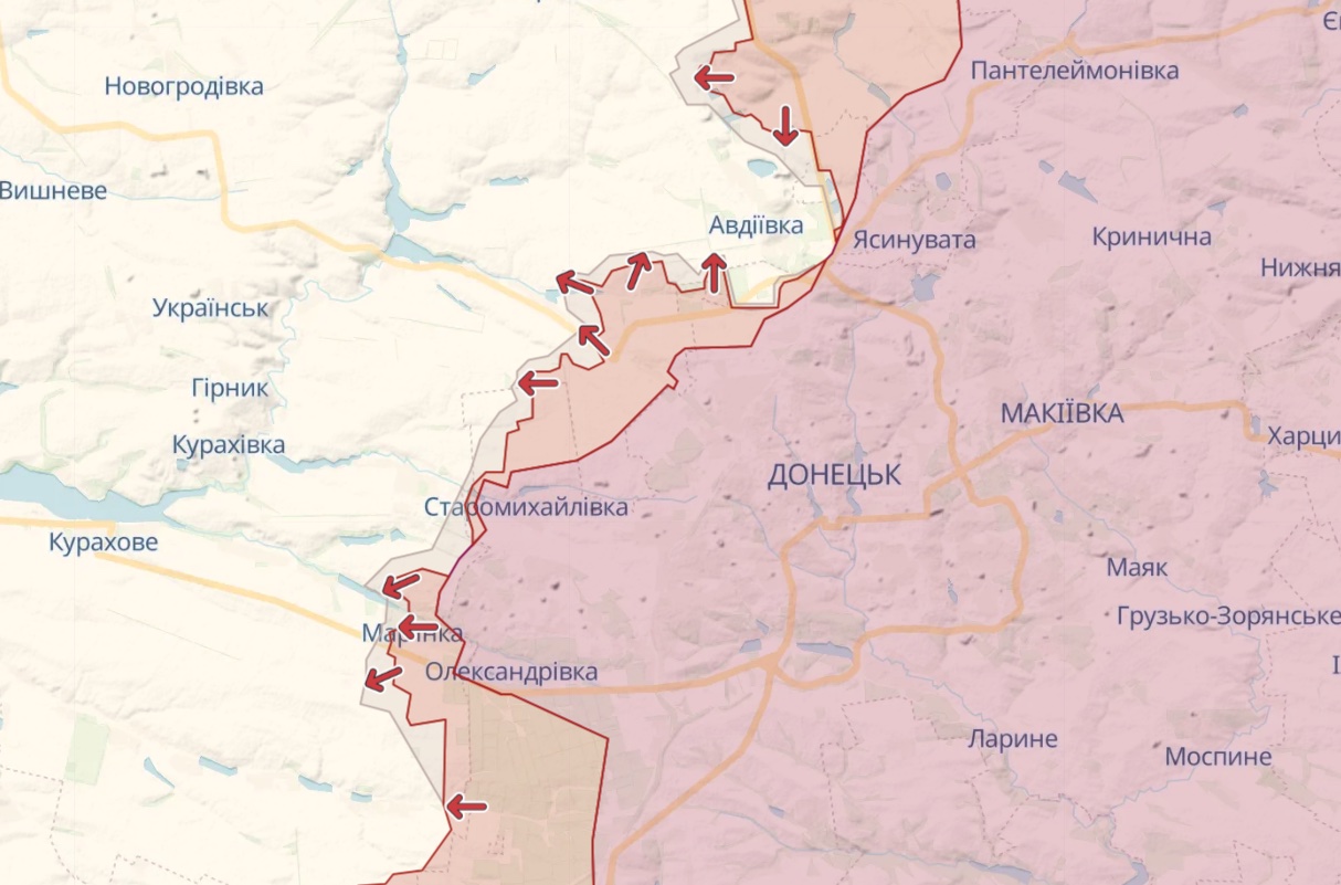 Карта: deepstatemap.live Генштаб: Найзапекліші бої йдуть за Бахмут та Мар'їнку, атаки під Кремінною – карта