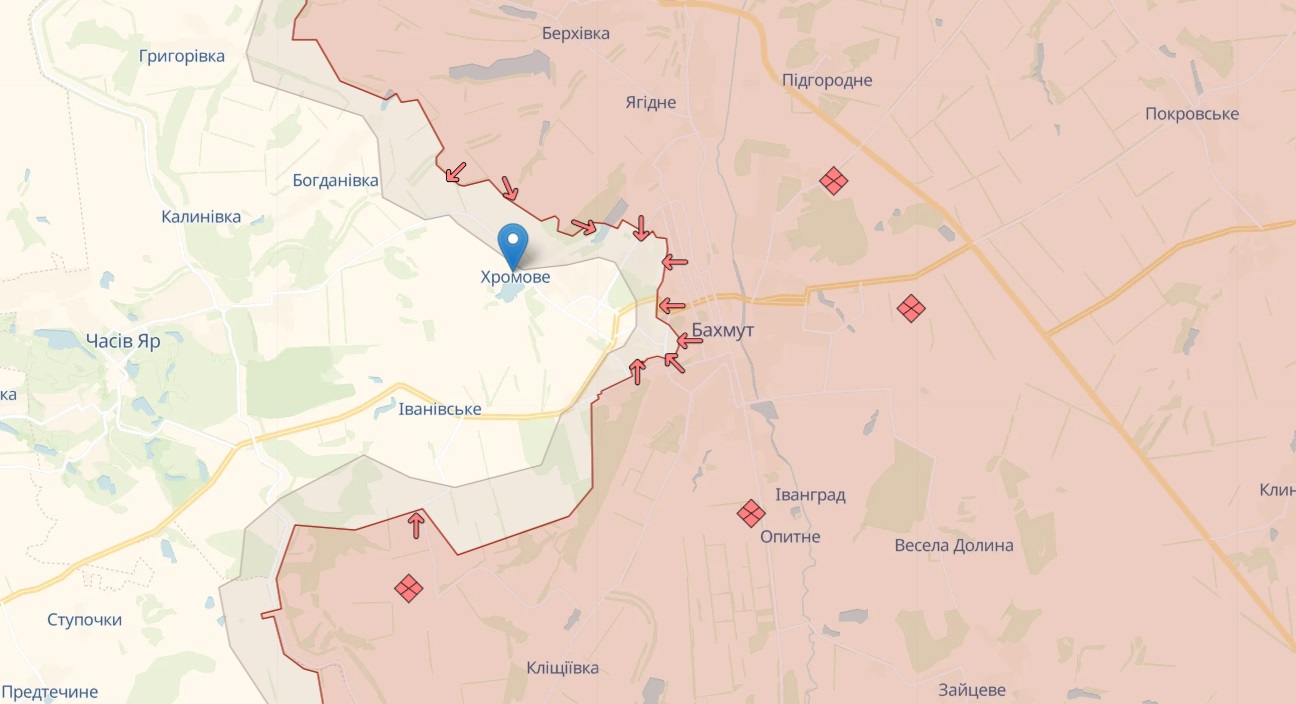 Росіяни мінують місцевість під Куп’янськом, тривають бої під Бахмутом і Мар’їнкою – карта