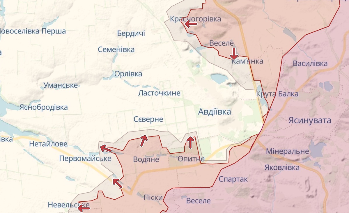 Карта: deepstatemap.live Генштаб: Силы обороны сбили Су-25. Самые жесткие бои идут за Бахмут и Марьинку – карта