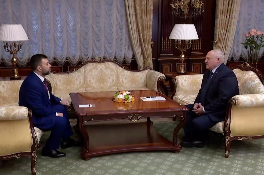 Терорист Пушилін приїхав до диктатора Лукашенка (фото – скриншот відео)